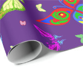 Farbenfrohe Schmetterlinge im Flight Festive Patte Geschenkpapier (Rolleneckpunkt)