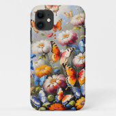 Farbenfrohe Schmetterlinge im Garten Case-Mate iPhone Hülle (Rückseite)