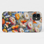 Farbenfrohe Schmetterlinge im Garten Case-Mate iPhone Hülle (Rückseite (Horizontal))
