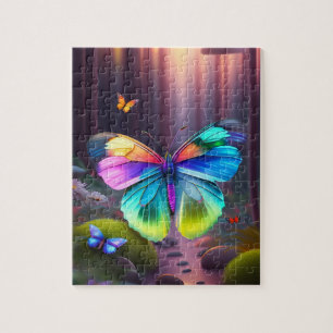 Farbenfrohe Schmetterlinge im Maguc-Wald Puzzle