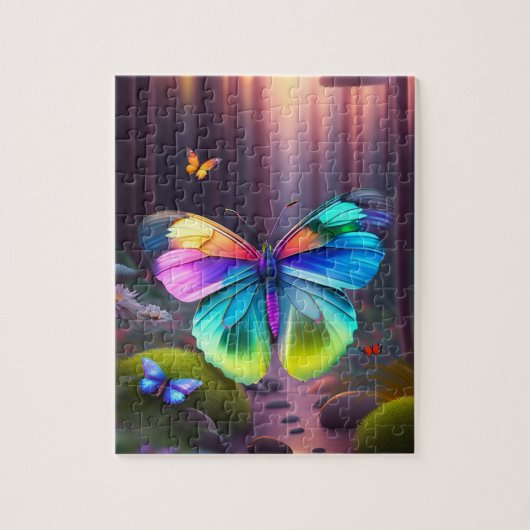 Farbenfrohe Schmetterlinge im Maguc-Wald Puzzle (Vertikal)