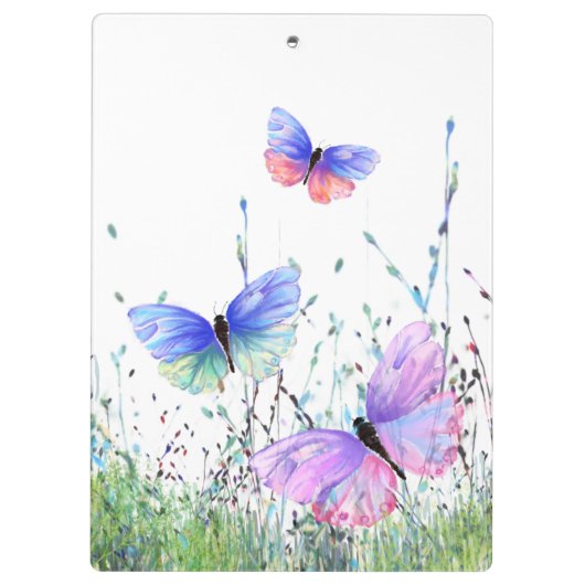 Farbenfrohe Schmetterlinge in der Natur Clipboard Klemmbrett (Rückseite)