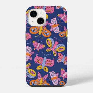 farbenfrohe Schmetterlinge iPhone 14 Hülle