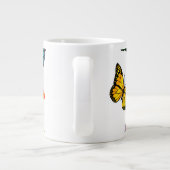 Farbenfrohe Schmetterlinge Jumbo-Tasse (Rückseite)