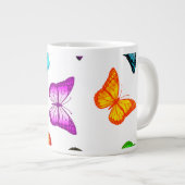 Farbenfrohe Schmetterlinge Jumbo-Tasse (Vorderseite Rechts)