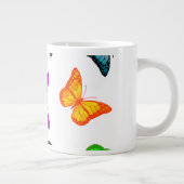 Farbenfrohe Schmetterlinge Jumbo-Tasse (Rechts)