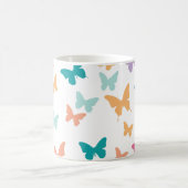 Farbenfrohe Schmetterlinge Kaffeetasse (Mittel)