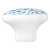 Farbenfrohe Schmetterlinge Keramikknauf (Seitenansicht)