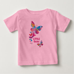 Farbenfrohe Schmetterlinge KLEINE Schwester Shirt