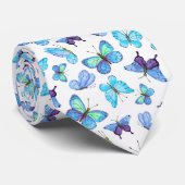 Farbenfrohe Schmetterlinge Krawatte (Gerollt)