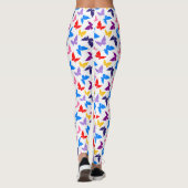 Farbenfrohe Schmetterlinge Leggings (Rückseite)