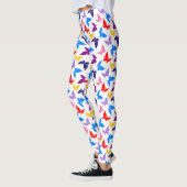 Farbenfrohe Schmetterlinge Leggings (Links)