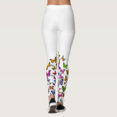 Farbenfrohe Schmetterlinge Leggings (Rückseite)