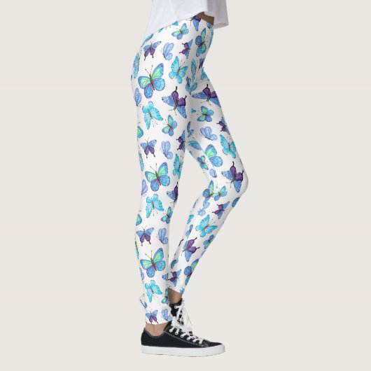 Farbenfrohe Schmetterlinge Leggings (Rechts)