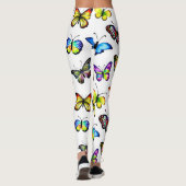 Farbenfrohe Schmetterlinge Leggings (Rückseite)