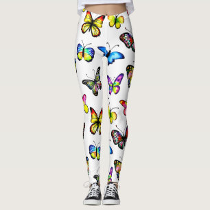 Farbenfrohe Schmetterlinge Leggings