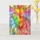 Farbenfrohe Schmetterlinge mit einem Niedlichen Ge Karte (Gelbe Blume)