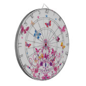 Farbenfrohe Schmetterlinge mit Kronkunstdruck Dartscheibe (Vorderseite Links)