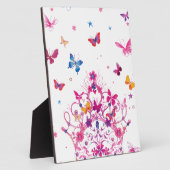 Farbenfrohe Schmetterlinge mit Kronkunstdruck/G Fotoplatte (Seite)