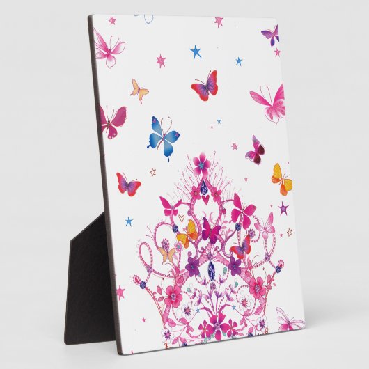 Farbenfrohe Schmetterlinge mit Kronkunstdruck/G Fotoplatte (Seite)