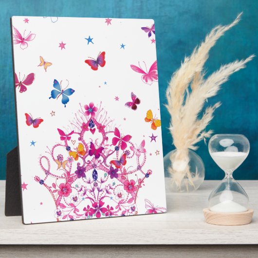 Farbenfrohe Schmetterlinge mit Kronkunstdruck/G Fotoplatte (Seite)