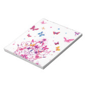 Farbenfrohe Schmetterlinge mit Kronkunstdruck/G Notizblock (Rotiert)