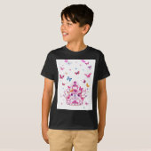 Farbenfrohe Schmetterlinge mit Kronkunstdruck T-Shirt (Vorne ganz)