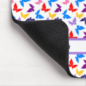 Farbenfrohe Schmetterlinge Mousepad (Ecke)