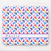 Farbenfrohe Schmetterlinge Mousepad (Vorne)