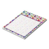 Farbenfrohe Schmetterlinge Notizblock (Rotiert)