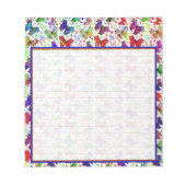 Farbenfrohe Schmetterlinge Notizblock (Vorderseite)