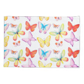 Farbenfrohe Schmetterlinge Personalisiert Kissenbezug (Rückseite)
