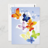 Farbenfrohe Schmetterlinge Postkarte (Vorne/Hinten)