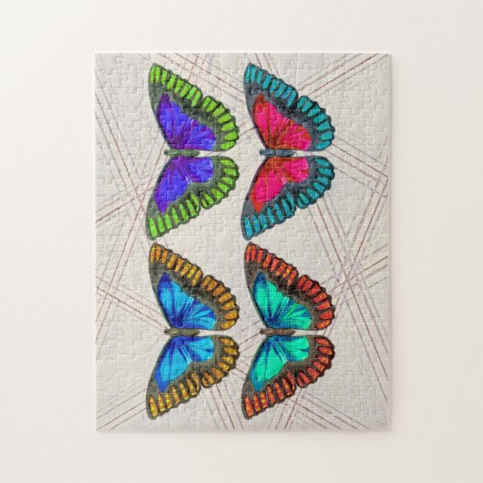 Farbenfrohe Schmetterlinge Puzzle (Vertikal)