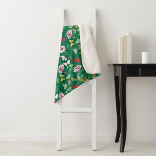 Farbenfrohe Schmetterlinge Rosa Blume Grün Botanis Sherpadecke