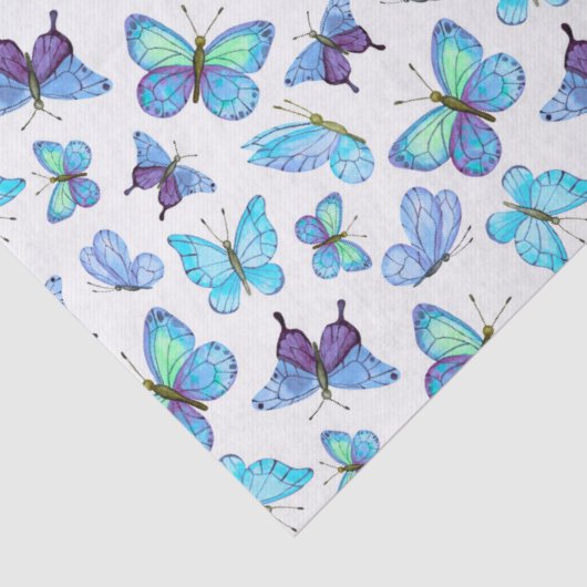 Farbenfrohe Schmetterlinge Seidenpapier (Detail)