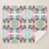 Farbenfrohe Schmetterlinge Sherpa Blanket - Lila r Sherpadecke (Vorderseite (Horizontal))