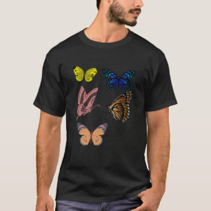 Farbenfrohe Schmetterlinge T-Shirt