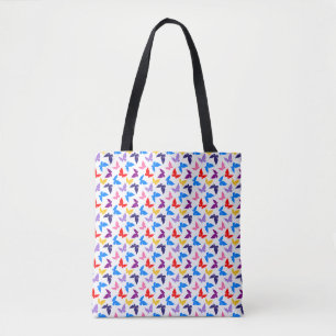 Farbenfrohe Schmetterlinge Tasche
