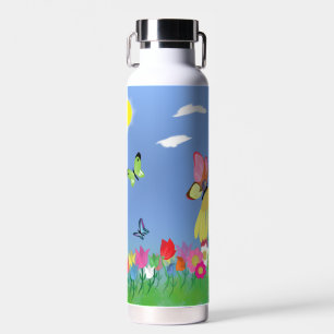 Farbenfrohe Schmetterlinge Trinkflasche