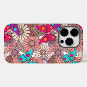 Farbenfrohe Schmetterlinge und Blume Case-Mate iPhone Hülle (Rückseite (Horizontal))