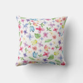 Farbenfrohe Schmetterlinge und Blume Kissen (Rückseite)