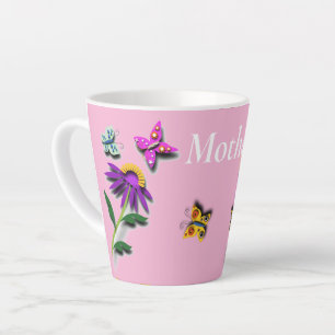 Farbenfrohe Schmetterlinge und Blume Milchtasse