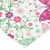 Farbenfrohe Schmetterlinge und Blume Muster Tischdecke (Schrägansicht)