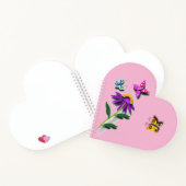 Farbenfrohe Schmetterlinge und Blume Notizblock (Innenseite)