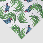 Farbenfrohe Schmetterlinge und grüne Blattmuster Seidenpapier (Ausschnitt)