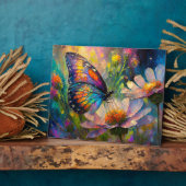 Farbenfrohe Schmetterlinge und Wildblumen bei Sonn Fotoplatte (Seite)