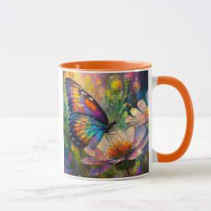 Farbenfrohe Schmetterlinge und Wildblumen bei Sonn Tasse