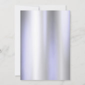 Farbenfrohe Schmetterlinge Violet Metallic Geburts Einladung (Rückseite)