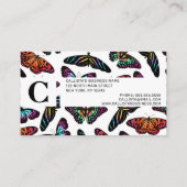 Farbenfrohe Schmetterlinge Visitenkarte (Rückseite)